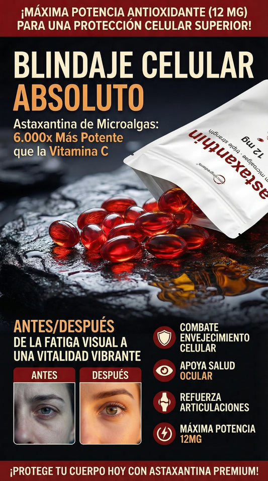 Astaxantina Natural Premium® | Defensa Antioxidante Extrema para tu Cuerpo